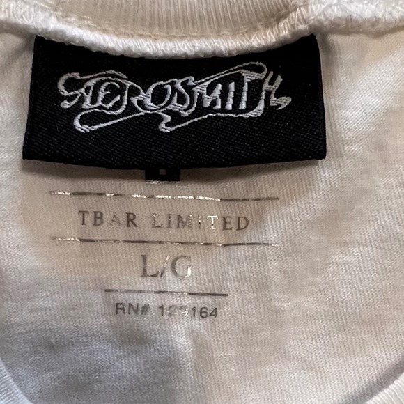 Aerosmith Large Long Sleeve Shirt Womens Cream Excellent 1976 Rocks Tour Graphic - Picture 7 of 10